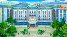 Centro Pokémon de Ciudad Lumiose/Luminalia en la región de Kalos.
