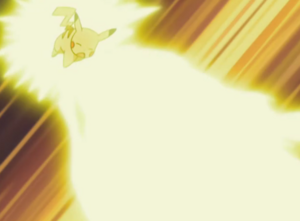 Pikachu usando trueno.