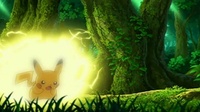 Pikachu usando Rayo.
