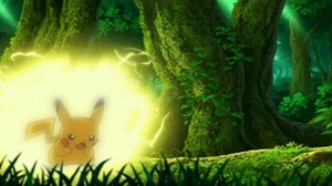 Pikachu usando rayo.