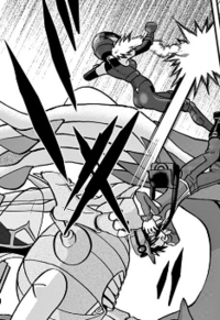 Pinsir de X usando amago.