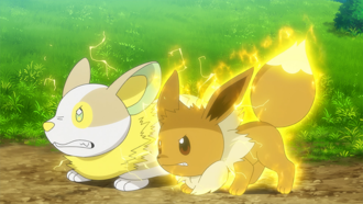 Eevee salvaje usando copión.