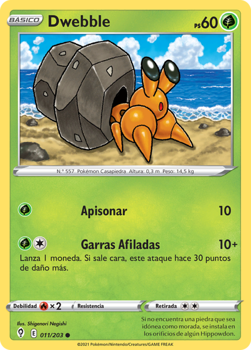 Dwebble (Cielos Evolutivos TCG) - WikiDex, la enciclopedia Pokémon