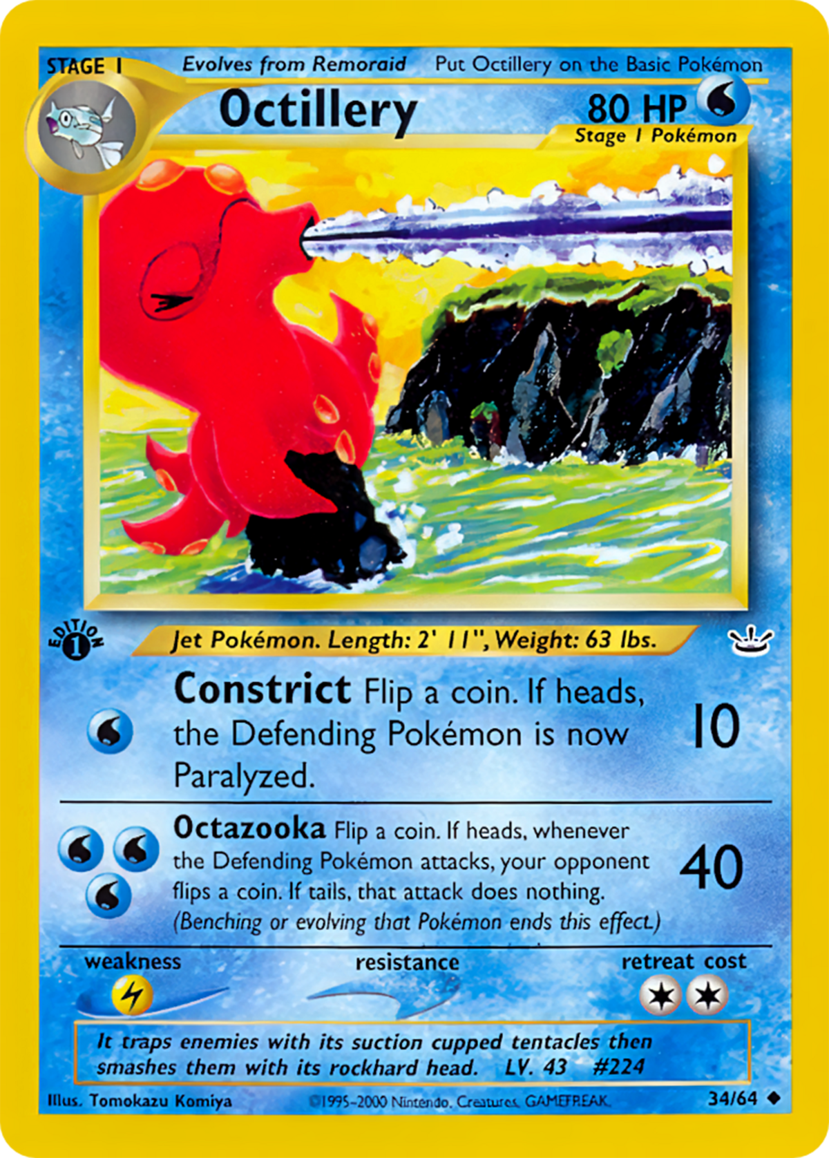 【世界14枚】PSA 10 旧裏　オクタン OCTILLERY Komiya 1200px-Octillery_(