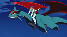 Salamence usando vuelo.