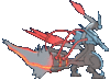 Imagen posterior de Kyurem blanco activo en Pokémon X, Pokémon Y, Pokémon Rubí Omega, Pokémon Zafiro Alfa, Pokémon Sol, Pokémon Luna, Pokémon Ultrasol y Pokémon Ultraluna