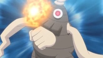 Dusclops del Equipo Rocket/Team Rocket usando puño de fuego/puño fuego.