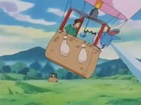 Azumarill usando pistola agua.