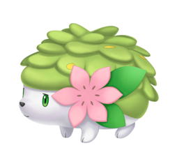 Shaymin forma tierra en Pokémon Diamante Brillante y Perla Reluciente.