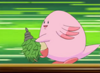 Chansey de Cheryl/Malta usando Doble Bofetón.