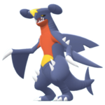 Imagen de Garchomp macho en Pokémon Diamante Brillante y Pokémon Perla Reluciente