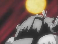 Aggron usando hiperrayo.