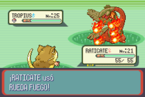 Raticate usando rueda fuego en la tercera generación.