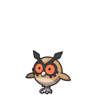 Icono de Hoothoot en Pokémon Escarlata y Púrpura