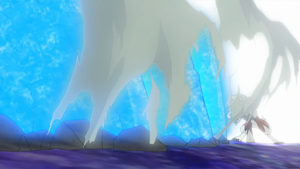 Lycanroc de Gladion/Gladio usando roca afilada.