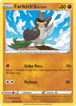 Carta de Farfetch'd de Galar