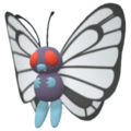 Imagen de Butterfree hembra en Pokémon Diamante Brillante y Pokémon Perla Reluciente