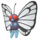 Imagen de Butterfree hembra en Pokémon Diamante Brillante y Pokémon Perla Reluciente