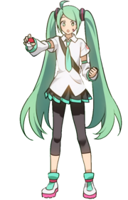 Diseño de Hatsune Miku en Battle! (Hatsune Miku).