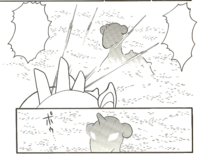 Lapras de Satoshi usando neblina en el PMZ07.