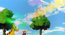 Girafarig usando psicorrayo.