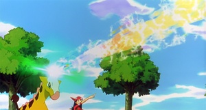 Girafarig usando psicorrayo.