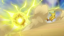 Pikachu usando Bola voltio.