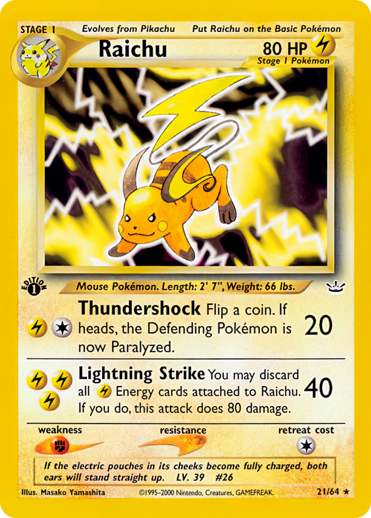 Raichu (Neo Revelation TCG) - WikiDex, la enciclopedia Pokémon