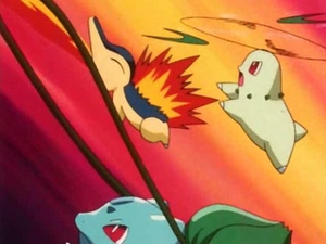 Bulbasaur usando látigo cepa.