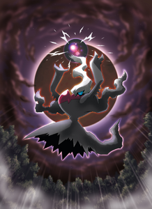 Ilistración de Darkrai usando brecha negra.