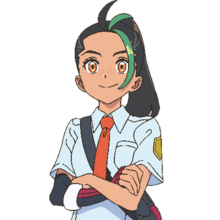 Artwork oficial de Mencía en Pokémon: Vientos de Paldea.