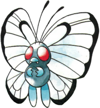 Butterfree en Pokémon Rojo y Verde.