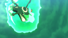 Rayquaza de Lucius usando ascenso draco.