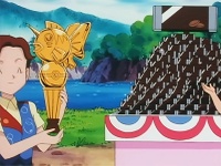 Trofeo y dotación de chocolates.