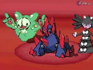Combate triple contra Reuniclus, Gigalith y Gothitelle.