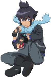 Segunda ilustración de Alain en la serie Viajes Pokémon.