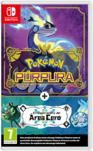 Carátula de Pokémon Púrpura + El tesoro oculto del Área Cero.