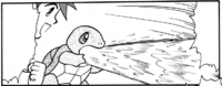 Squirtle de Shigeru usando pistola agua en el PMZ01.
