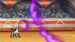 Mightyena usando alarido.