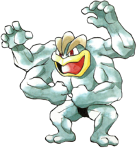 Machamp en Pokémon Rojo y Verde.