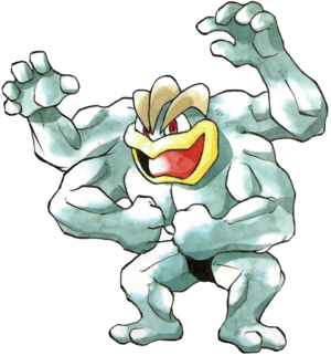 Machamp en Pokémon Rojo y Verde.