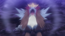 Un Entei salvaje ejerciendo presión.