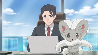 Cervantis junto a su Cinccino.