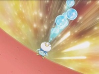 Piplup usando rayo burbuja.