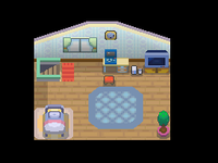 La habitación del jugador en Pokémon Oro HeartGold y Plata SoulSilver.
