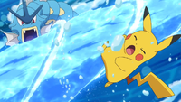 Gyarados usando acua cola.