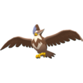 Imagen de Staraptor variocolor hembra en Pokémon Diamante Brillante y Pokémon Perla Reluciente