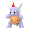 Wartortle con gorro de fiesta rojo