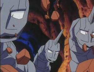 Onix usando lanzarrocas.
