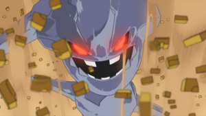 Steelix de Brock usando Excavar.